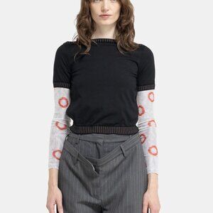 Eckhaus Latta Cutout Edge Top - Coal